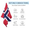 Adugen Origei Quick Dry Towel Pool Travel Best Towel Norway Flag Large Pool Towels for Adults Mens Dad Girl Girls view 3