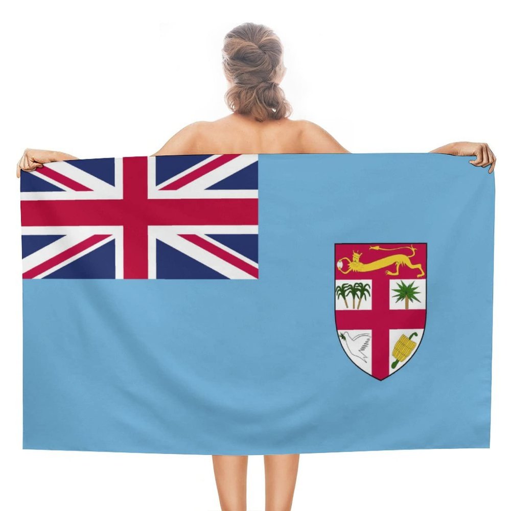 Adugen Origei Quick Dry Towel Pool Travel Best Towel Fiji Flag Large Pool Towels for Adults Mens Dad Girl Girls