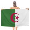 Adugen Origei Print Beach Towels Algeria Flag Double-Faced Pile Large Beach Towel Towels Used for Beach,Swimming Pool,Travel,Bathroom Etc view 1