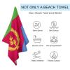 Adugen Origei Print Beach Towels Eritrea Flag Double-Faced Pile Large Beach Towel Towels Used for Beach,Swimming Pool,Travel,Bathroom Etc view 3