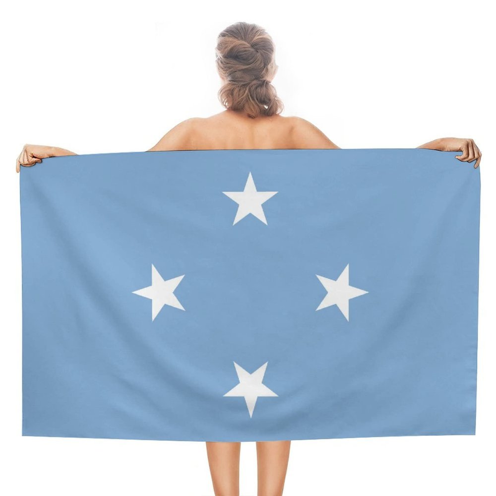 Adugen Origei Quick Dry Towel Pool Travel Best Towel Micronesia,Federated States Flag Large Pool Towels for Adults Mens Dad Girl Girls