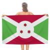 Adugen Origei Print Beach Towels Burundi Flag Double-Faced Pile Large Beach Towel Towels Used for Beach,Swimming Pool,Travel,Bathroom Etc view 1