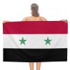 Adugen Origei Swimmers Beach Towels Absorbent Travel Towels Syria Flag Quick Fast Dry Lightweight Sand Free Bath Towels view 1