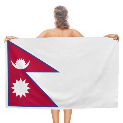 Adugen Origei Swimmers Beach Towels Absorbent Travel Towels Nepal Flag Quick Fast Dry Lightweight Sand Free Bath Towels