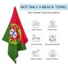 Adugen Origei Print Beach Towels Portugal Flag Double-Faced Pile Large Beach Towel Towels Used for Beach,Swimming Pool,Travel,Bathroom Etc view 3