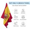 Adugen Origei Print Beach Towels Spain Flag Double-Faced Pile Large Beach Towel Towels Used for Beach,Swimming Pool,Travel,Bathroom Etc view 3
