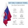 Adugen Origei Quick Dry Towel Pool Travel Best Towel Slovakia Flag Large Pool Towels for Adults Mens Dad Girl Girls view 3