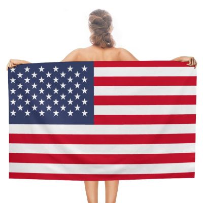 Adugen Origei Swimmers Beach Towels Absorbent Travel Towels American Flag Quick Fast Dry Lightweight Sand Free Bath Towels