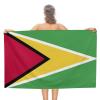 Adugen Origei Print Beach Towels Guyana Flag Double-Faced Pile Large Beach Towel Towels Used for Beach,Swimming Pool,Travel,Bathroom Etc view 1