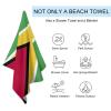 Adugen Origei Print Beach Towels Guyana Flag Double-Faced Pile Large Beach Towel Towels Used for Beach,Swimming Pool,Travel,Bathroom Etc view 3