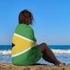 Adugen Origei Print Beach Towels Guyana Flag Double-Faced Pile Large Beach Towel Towels Used for Beach,Swimming Pool,Travel,Bathroom Etc view 4