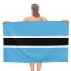 Adugen Origei Print Beach Towels Botswana Flag Double-Faced Pile Large Beach Towel Towels Used for Beach,Swimming Pool,Travel,Bathroom Etc view 1