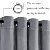 JIUZHEN Grey Velvet Blackout Curtains 108 inches Long - Extra Long Wide Insulated Window Covering Noise Absorbing & Privacy Protect Drapes for Party/Indoor Decorations, W60 x L108, Set of 2 view 2