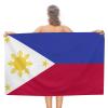 Adugen Origei Print Beach Towels Philippines Flag Double-Faced Pile Large Beach Towel Towels Used for Beach,Swimming Pool,Travel,Bathroom Etc view 1