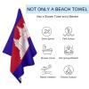 Adugen Origei Quick Dry Towel Pool Travel Best Towel Cambodia Flag Large Pool Towels for Adults Mens Dad Girl Girls view 3