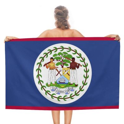 Adugen Origei Swimmers Beach Towels Absorbent Travel Towels Belize Flag Quick Fast Dry Lightweight Sand Free Bath Towels