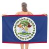 Adugen Origei Swimmers Beach Towels Absorbent Travel Towels Belize Flag Quick Fast Dry Lightweight Sand Free Bath Towels view 1