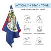 Adugen Origei Swimmers Beach Towels Absorbent Travel Towels Belize Flag Quick Fast Dry Lightweight Sand Free Bath Towels view 3
