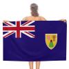 Adugen Origei Swimmers Beach Towels Absorbent Travel Towels Turks and Caicos Lslands Flag Quick Fast Dry Lightweight Sand Free Bath Towels view 1