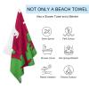 Adugen Origei Print Beach Towels Wales Flag Double-Faced Pile Large Beach Towel Towels Used for Beach,Swimming Pool,Travel,Bathroom Etc view 3