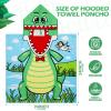 Chumia 3 Pack Kids Hooded Beach Poncho Towels Toddler Swim Pool Bath Towels with Hood Thicker Cotton Absorbent Cover up for Boys Girls Baby(47 x 24 Inch,Shark, Astronaut) view 2