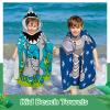 Chumia 3 Pack Kids Hooded Beach Poncho Towels Toddler Swim Pool Bath Towels with Hood Thicker Cotton Absorbent Cover up for Boys Girls Baby(47 x 24 Inch,Shark, Astronaut) view 4