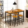 AWQM Bar Height Table Chairs 4 Stools Industrial Counter Height Dining, Table of 43.4 x 23.6 x 35.7 Inches, Stool of 11.8 x 11.8 x 23.8 Inches, Industrial Brown, 43" Bar Table Set (8936-0425) view 4