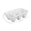 Zerodeko 6grids Ceramic Holder Tray White Storage Container for Kitchen Refrigerator Space-saving Organizer Box Easy to Clean Design view 2