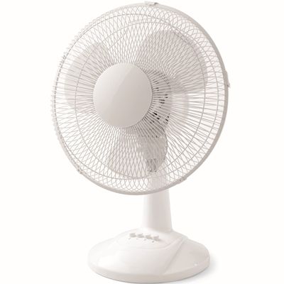 Deahun Mainstays 12" 3-Speed Oscillating Table Fan, FT30-8MBB, Black (White)