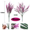 20 Bundles Artificial Flowers for Outdoor Decoration, Spring Decoration UV Resistant Faux Outdoor Plastic Greenery Shrubs Plants Artificial Fake Flowers Hanging Planter Home Garden Decor(Fuchsia) view 2
