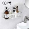 ABCHWS Self Adhesive Shower Shelf, Stick on Bathroom Shower&Kitchen Wall Shelf Storage Organiser,Steel Soap Sponge Shampoo Conditioner Holder Kitchen Rack view 2