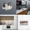 ABCHWS Self Adhesive Shower Shelf, Stick on Bathroom Shower&Kitchen Wall Shelf Storage Organiser,Steel Soap Sponge Shampoo Conditioner Holder Kitchen Rack view 3