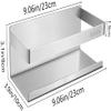 ABCHWS Self Adhesive Shower Shelf, Stick on Bathroom Shower&Kitchen Wall Shelf Storage Organiser,Steel Soap Sponge Shampoo Conditioner Holder Kitchen Rack view 4