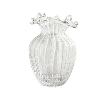 Clear Glass Vase,Tabletop Vases Plant Bud Vases Flower Vases Glass Containers for Bouquets, Home Flower Vases for Windowsill Decor(Size:21CM)