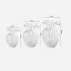 Clear Glass Vase,Tabletop Vases Plant Bud Vases Flower Vases Glass Containers for Bouquets, Home Flower Vases for Windowsill Decor(Size:21CM) view 2