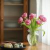 Clear Glass Vase,Tabletop Vases Plant Bud Vases Flower Vases Glass Containers for Bouquets, Home Flower Vases for Windowsill Decor(Size:21CM) view 4