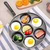Egg Pan,Omelette Pan,Frying Pan,Nonstick Frying Pan,Nonstick Frying Pans,Home Kitchen Breakfast Omelette Pan, 7 Hole Egg Frying Pan Nonstick Pancake, Easy to, Lazy Pan Provides All in one Breakfast view 2