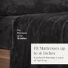 NY Loft Ultra Soft Micro Fleece Sheets Set with Extra Deep Pockets | Extra Soft Velvet Fleece Sheet Set | Super Plush Polar Fleece | Velvet Plush Cozy Warmth | Tribeca Collection (Queen, Black) view 3