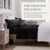 NY Loft Ultra Soft Micro Fleece Sheets Set with Extra Deep Pockets | Extra Soft Velvet Fleece Sheet Set | Super Plush Polar Fleece | Velvet Plush Cozy Warmth | Tribeca Collection (Queen, Black) view 4
