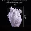6 Inches Creative Anatomical Heart Vase,Heart Shaped Decor Resin Flower Pot Modern Unique Nordic Art Style Decorative Vase for Desktop Home Decoration Wedding Valentine's Day Gift (White) view 2