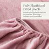 NY Loft Ultra Soft Micro Fleece Sheets Set with Extra Deep Pockets | Extra Soft Velvet Fleece Sheet Set | Super Plush Polar Fleece | Velvet Plush Cozy Warmth | Tribeca Collection (King, Ultimate Pink) view 4