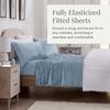 NY Loft Ultra Soft Micro Fleece Sheets Set with Extra Deep Pockets | Extra Soft Velvet Fleece Sheet Set | Super Plush Polar Fleece | Velvet Plush Cozy Warmth | Tribeca Collection (Full, Blue Fog) view 4