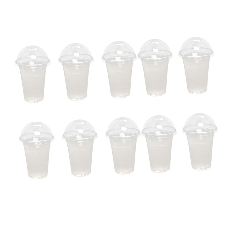 100pcs Milk Tea Cups Cocktail Glasses with Lid Clear Mugs Cup with Lid Drinking s with Clear s with Dome s Juice s Juice Glass With Cover