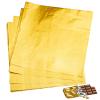 200pcs Candy Bar Wrappers, 7.8 Square Chocolate Bar Wrappers Gold Foil Wrapper Aluminum Individual Packaging Sheets for Mother's Day Baby Shower Birthday Party Gifts view 1