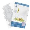 LEISURE ARTS Pillowcase 20"X26" Sunflower 2Pc, Embroidery Pillow Kit, Stamped Embroidery Pillowcases, Pillow Cases Stamped, Stamped Cross Stitch Cases view 1