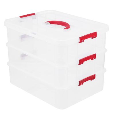 Cabilock Portable Storage Box Parts Storage Drawers Washi Tape Organizer 3 Drawer Craft Organizer Toy Container Clear Drawer Container Child Handheld Pp Small Drawer