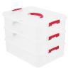 Cabilock Portable Storage Box Parts Storage Drawers Washi Tape Organizer 3 Drawer Craft Organizer Toy Container Clear Drawer Container Child Handheld Pp Small Drawer view 1