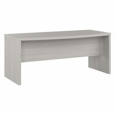 Bush Business Furniture Echo 72W Bow Front Desk in Gray Sand