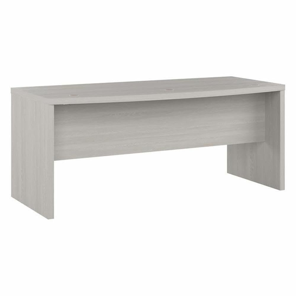 Bush Business Furniture Echo 72W Bow Front Desk in Gray Sand