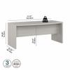 Bush Business Furniture Echo 72W Bow Front Desk in Gray Sand view 3